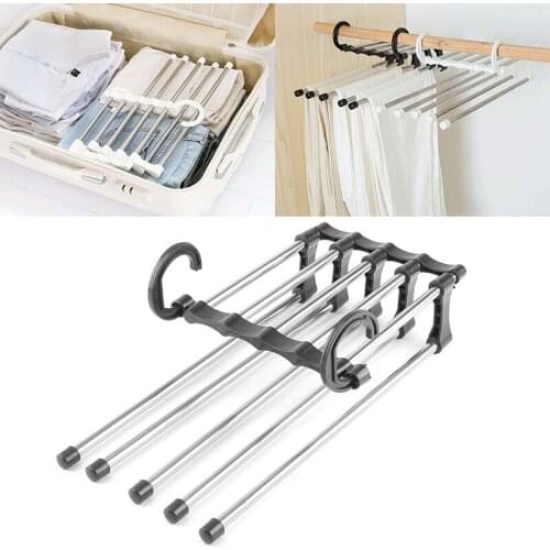 5In1 1 set Adjustable Closet Hook Tie Belt Scarf Organizer Trousers Pants Rack Hanger 2018 New