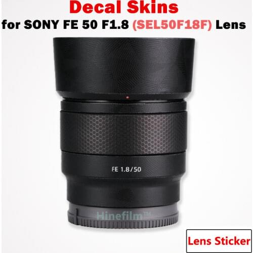 SEL50F18F / FE50F1.8 Lens Premium Decal Skin for Sony - FE 50mm F1.8 Lens Protector Anti-scratch Cover Film Sticker