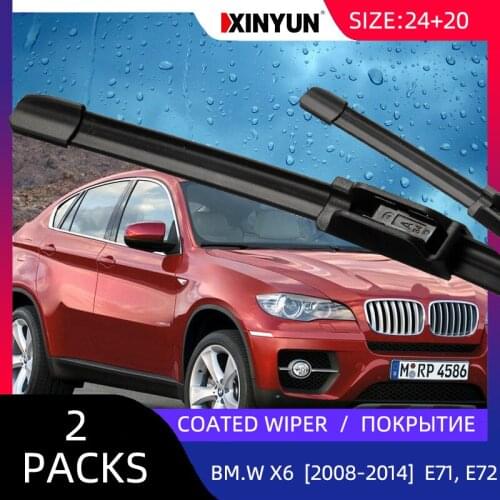 Coated wiper LHD Front Windscreen Windshield Wiper Blades For Bmw - X6(E71, E72) [2008-2014] Windshield Front Window 24"+20"