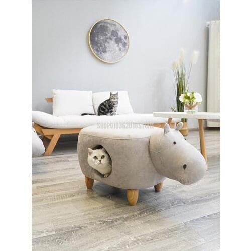 Cats Nest Stool Cartoon Fashion Animal Pet Elephant Elk Creative Shoes Changing Stool Stool Cat House People Cat Sharing Furnit