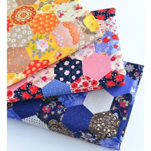 145x50cm Rose Garden Plant Printing Cotton Sewing Fabric, Making Clothes Childrens Dress Handmade DIY Clothing Patchwork Cloth