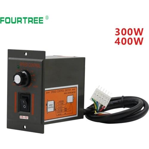Motor Speed Controller US52 300W 400W AC 220V 50/60HZ Motor Speed Pinpoint Regulator Controller Forward&Backward Motor Governor