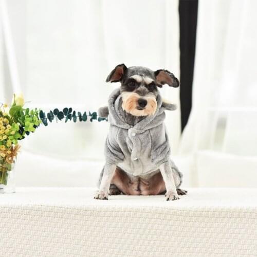 Winter Warm Pet Dog Clothes Grey Koala Cosplay Costume Cute Dogs Hoodie Coral Fleece Coat Jacket