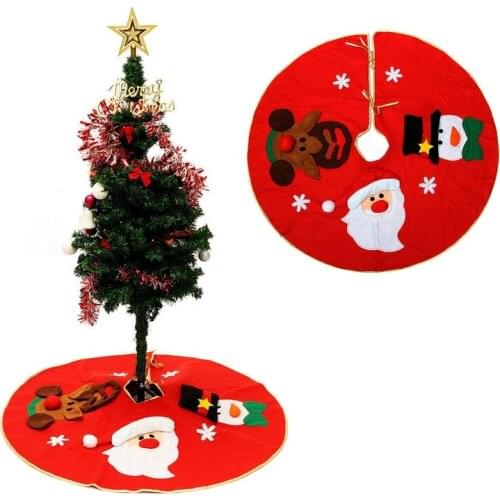 1pc Snowman Santa Claus Elk Christmas Tree Skirt Christmas Decoration Supplies