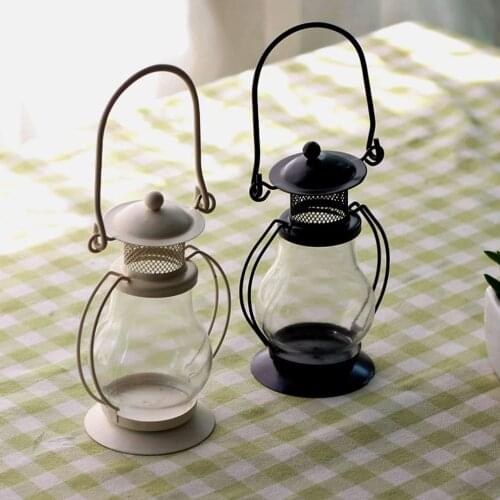 1pcs Vintage European-style Candlestick Classic Household Furnishings Creative Kerosene Lamp Candlestick Romantic Decoration