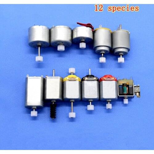 12PCS 130 Small DC motor 3 to 5V Miniature motor four-wheel motor small