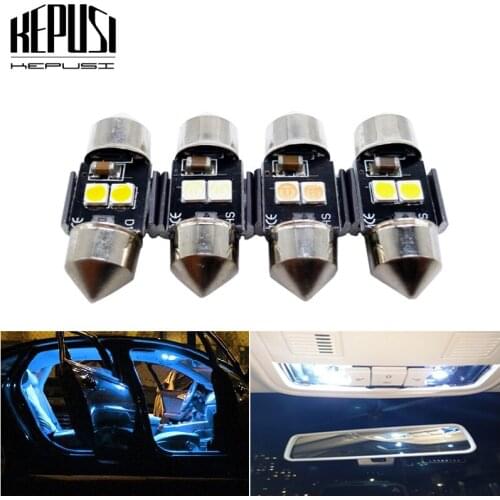 2x C5W Car led 28mm 29mm Festoon C10W Door Dome Reading Lamp Sun Visor Vanity Mirror Light white Blue Purple 12V 24V