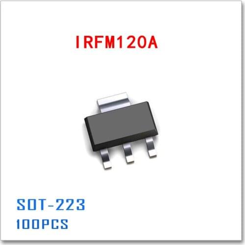 Power Supply smd IRFM120A 100pcs/lot IRFM120 100V 2.3A sot223 N-channel pdf inside mosfet electronic