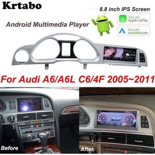 For Audi A6 A6L C6 4F 2005~2011 Car Android Multimedia Player Autoradio Radio Stereo GPS Navigation Carplay Video Play