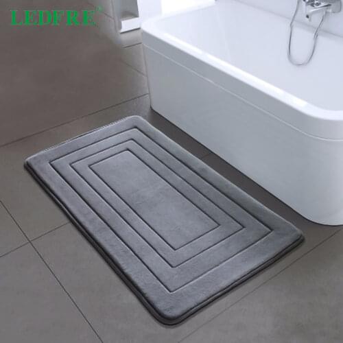 LEDFRE Toilet Mat Bedroom Non-slip Mats Foam Rug Shower Carpet for Bathroom Kitchen Bedroom 40x60cm LF71052
