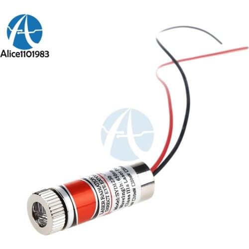 650nm 5mW Red Line Laser Module Head Glass Lens Focusable Industrial Class Grade 3V 5V 135mm Cable For Laser Test Tools For DIY
