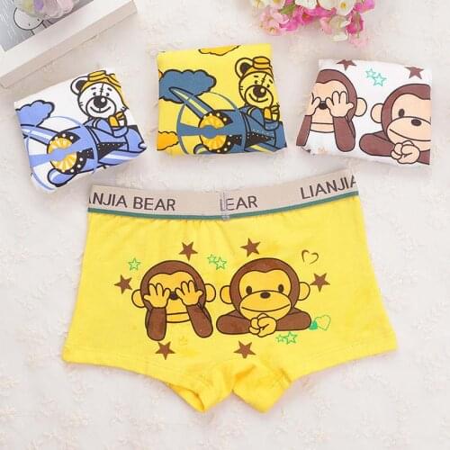 3Pcs Fashion Kids Underpants Baby Girls Boys Underwear Kids Panties Cotton Child Shorts Cartoon Character Childrens Briefs
