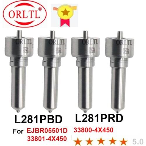 4 pieces Commmon Rail Nozzle L281PBD L281PRD Black Coated Needle Nozzle For Hyundai KIA EJBR05501D 338004X450 338014X450