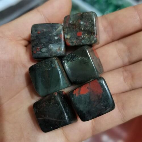 Natural African Blood Stone Tumbled Polished Cube Healing Chakra Reiki Collection Home Decoration As Gift