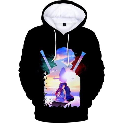 2021 New 3D Print Sword Art Online Sweatshirt Streetwear High Quality Fashion Casual Tracksuit SAO Sweatshirt Pullover Clothes