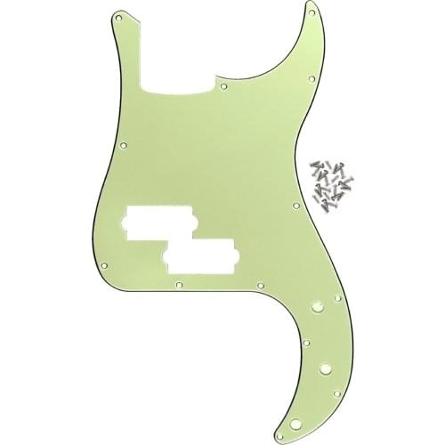 NEW 3Ply Mint Green PB Bass Pickguard Scratch Plate with Screws for FD Electric Bass 4 Strings