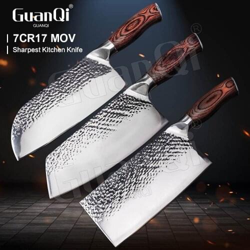 Professional Kitchen Cleaver Slicing Knives Handmade Forged Full Tang High-carbon Clad Steel Chef Knives Stainless Steel Cleaver