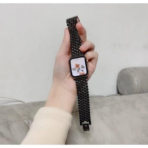 Wrist Strap Link For 42mm Apple Watch Band series se 6 5 4 3 2 1 Stainless Steel Metal Watchbands for iWatch 38mm 40mm 44mm