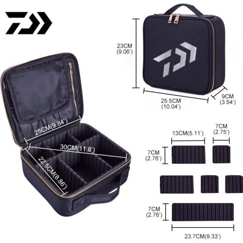 DAIWA Outdoor Fishing Line Wheel Bait Bag Storage Box Fishing Bag Multifunctional Portable Storage Box Camping Travel Storage