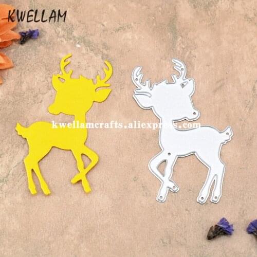 Merry Christmas Deer Metal Die cutting Dies For DIY Scrapbooking Photo Album Decorative Embossing Folder Stencil KW7102436