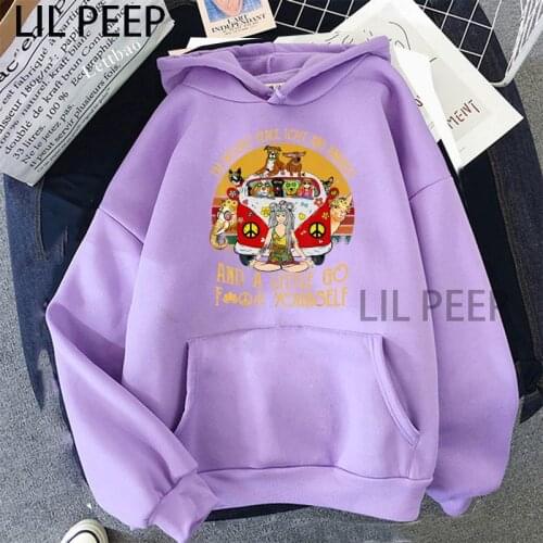 I'm Mostly Peace Love Autumn Winter Coats Sweet Hooded Women Harajuku Loose Casual Warm Hoodies Ladies Pullover Sweatshirt