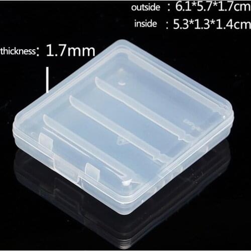 1Pc Transparent Plastic Battery Case Holder Storage Box Cover Container For 4 knots Rechargeable AA And AAA Batteries