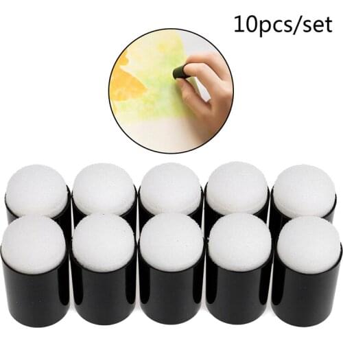 10pcs/lot Sponge Finger Daubers Foam Finger Painting Craft Set Finger Paint Drawing Sponge Foam Finger Chalk Ink