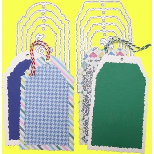 2-Set Cutting Dies Torn Edge Tags Scrapbook Cardmaking DIY Paper Craft Surprise Creation Metal Stencil