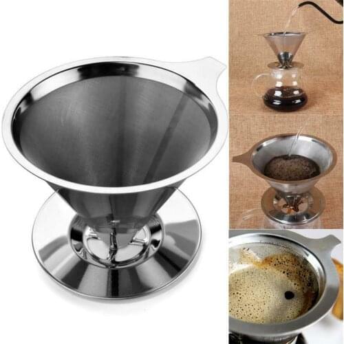 2020 Paperless Coffee Filter Holder Reusable Coffee Filters Dripper Drip Coffee Basket Home Office Supplies