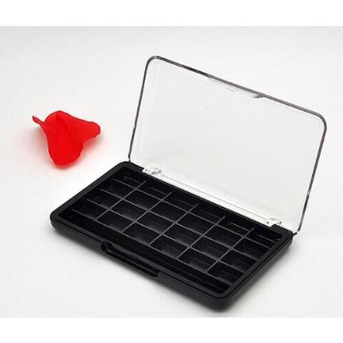 24 Slots Empty Eyeshadow Case Plastic Travel Eyeshadow Palette Box Pressed Powder Bronzer Holder Case