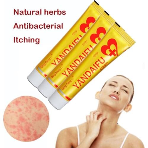3pcs/lot Chinese medical Cream skin care Natural herb Psoriasis Dermatitis Eczema Pruritus Cream plaster Remove skin disease