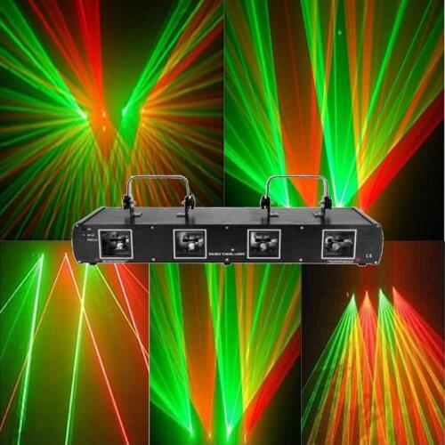 4 Lens RG Color Stage Laser Light Professional Show Lighting DMX Laser Lights Led Projector For Disco DJ Party NightClub Pub KTV