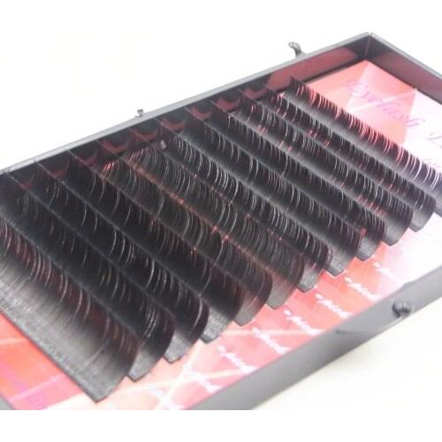 5 trays per lot Korea Ellipse Cashmere Flat Eyelash Extensions 0.15mm 0.2mm Thickness False Individual Eyelashes