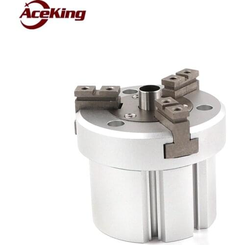 AceKin pneumatic three-jaw center through hole gripper finger air claw mhsh3-16d /20D 25D 32D 40D 50D 63D 80D 100D 125D cylinder