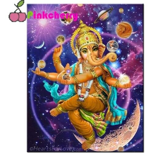 5D Diy Diamond Painting Indian Goddess Lakshmi Full Drill Mosaic Diamond Embroidery Rhinestones Lord Ganesh Goddess,k365
