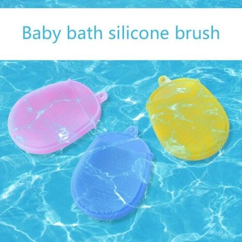 Baby Bath Wipe Children Shampoo Bath Bathing Silicone Gloves Household Bathroom Accessories Nursing Massage Brush child
