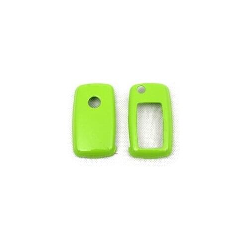 Remote Flip Key Cover Case Skin Shell Cap Fob Protection Gloss Green for VW MK6 SEAT SKODA