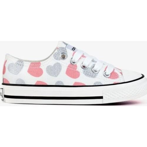 Canvas sneakers with print hearts Conguitos