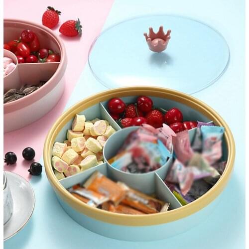 Dried Fruit Box Household Living Room Compartment With Lid Snack Storage Box Candy Box Compartment Nut Storage Box 2021