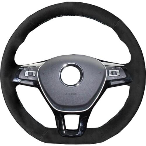 Alcantara Leather Car Steering Wheel Cover for Volkswagen VW Golf 7 Mk7 New Polo Passat B8 Tiguan Sharan
