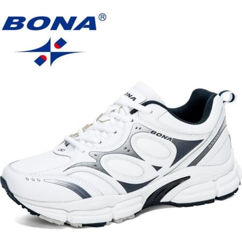 BONA 2020 New Designers Trendy Brand Men Casual Shoes Outdoor Sneakers Man Action Leather Fashion Leisure Footwear Masculino