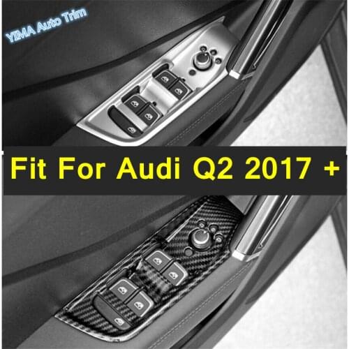 Lapetus Auto Styling Inner Door Armrest Window Glasses Lift Button Cover Switch Frame Trim ABS Fit For Audi Q2 2017 - 2021