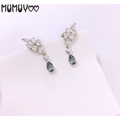Fashion jewelry 2020 SWA high quality, leaf crystal earrings geometric drop-shaped tassel crystal earrings for women as gifts