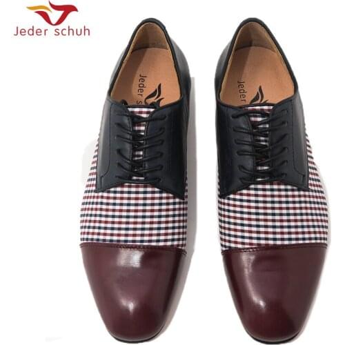 Jeder Schuh New Mens Dress Loafers Men Shoes Quality Split Leather Shoes Men Flats Oxford Shoes Mens Dress