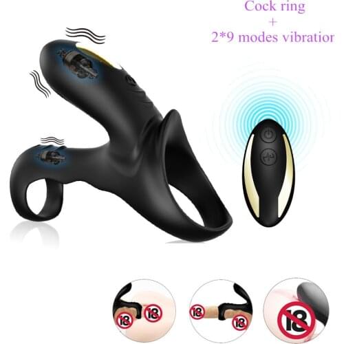 Vibrator Men Penis Rings Delay Ejaculation time Vibrating Cock Ring Clitoral stimulation Erotic Adult Sex Toys for Men sex doll