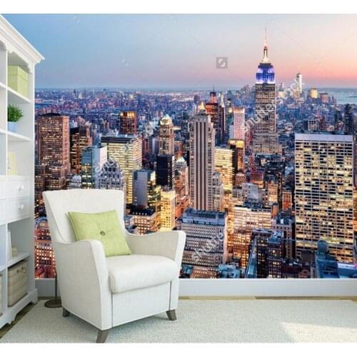 Custom landscape wallpaper,New York City,3D photo mural for living room bedroom restaurant background wall waterproof wallpaper
