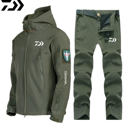 2021 Autumn Winter DAIWA Fishing Clothing Waterproof Windproof Warm Clothes Man Outdoor Fishing Jackets Softshell Fishing Suit