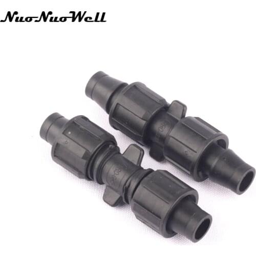 30pcs NuoNuoWell 5/8" 16mm Straight Drip Tape Lock Couping for Garden Drip Irrigation Watering Soft Hose Lock Connector Fittings