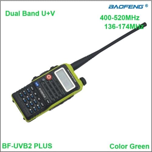 Original BaoFeng BF-UVB2 Plus two way radio Dual Band Baofeng BF UVB2 Walkie talkie Green Color w/Earpiece