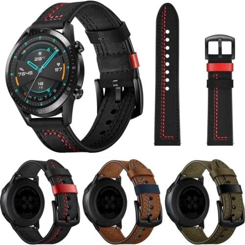 Huawei watch GT 2 strap for Samsung Gear S3 Frontier band 22mm watch band GT2 46 mm Leather bracelet Galaxy Watch 46mm strap